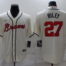 Austin Riley Braves Cream Alternate Replica Jersey