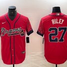 Austin Riley Braves Red Fashion Replica Jersey
