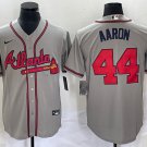 Hank Aaron Braves Gray Road Replica Jersey