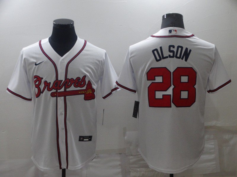 Matt Olson Braves White Home Replica Jersey