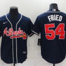 Max Fried Braves Navy Alternate Replica Jersey