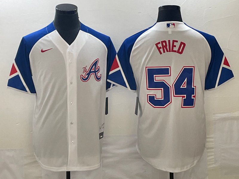 Max Fried Braves White 2023 City Connect The A Replica Jersey