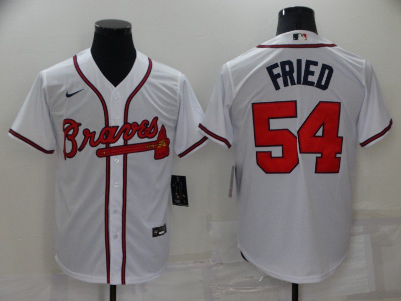 Max Fried Braves White Home Replica Jersey