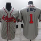 Ozzie Albies Braves Gray Road Replica Jersey
