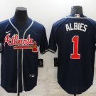 Ozzie Albies Braves Navy Replica Alternate Jersey