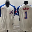 Ozzie Albies Braves White 2023 City Connect The A Replica Jersey