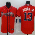Ronald Acuna Jr Braves Red Alternate Authentic Jersey