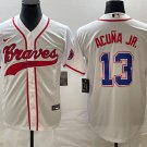 Ronald Acuna Jr Braves White Fashion Replica Jersey