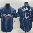 Ronald Acuna Jr. Braves Navy Throwback Replica Jersey