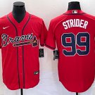 Spencer Strider Braves Red Alternate Replica Jersey