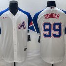 Spencer Strider Braves White 2023 City Connect The A Replica Jersey