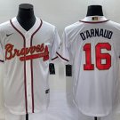 Travis d'Arnaud Braves White 4 Time Champs 2022 Gold Program Replica Jersey