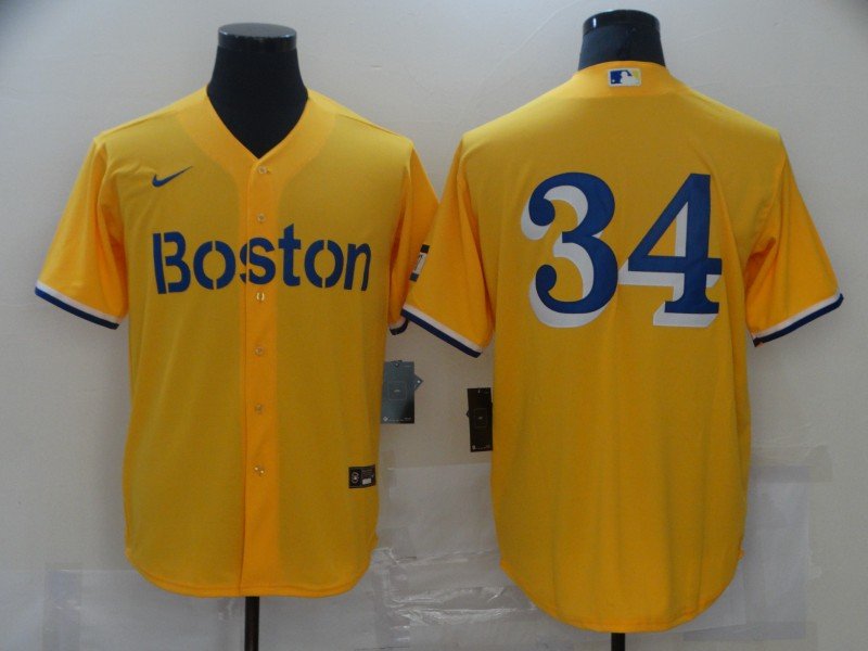 David Ortiz Red Sox Gold 2021 City Connect Replica Jersey