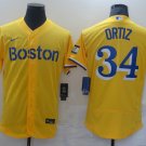 David Ortiz Red Sox Gold Light Blue 2021 City Connect Authentic Jersey