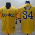 David Ortiz Red Sox Gold Light Blue 2021 City Connect Replica Jersey