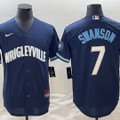 Dansby Swanson Cubs Navy 2021 City Connect Replica Jersey