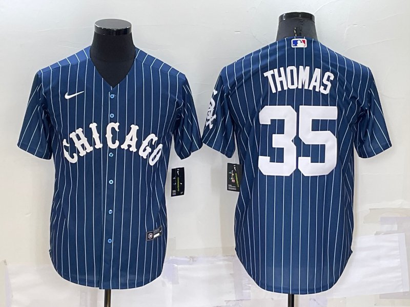 Frank Thomas White Sox Navy Throwback Jersey