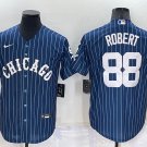 Luis Robert Jr White Sox Navy Throwback Jersey