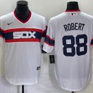Luis Robert Jr White Sox White Throwback Jersey