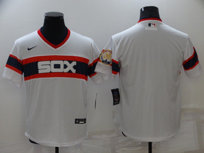Team White Sox White Throwback Jersey