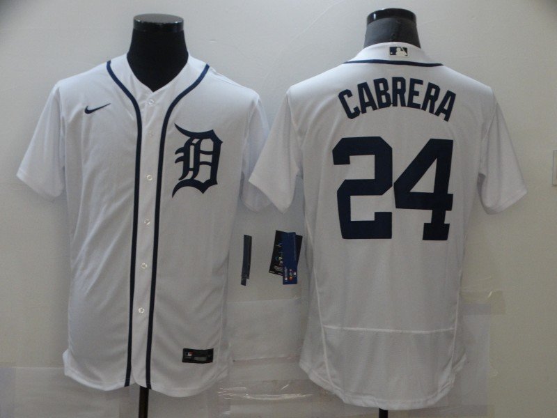 Miguel Cabrera Tigers White Home Authentic Jersey