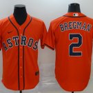 Alex Bregman Astros Orange Alternate Replica Jersey