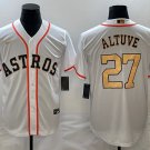 Jose Altuve Astros White Gold Champions Replica Jersey