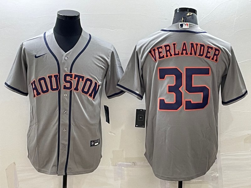 Justin Verlander Astros Gray Road Replica Jersey