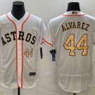 Yordan Alvarez Astros White Gold Champions Authentic Jersey
