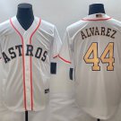 Yordan Alvarez Astros White Gold Champions Replica Jersey