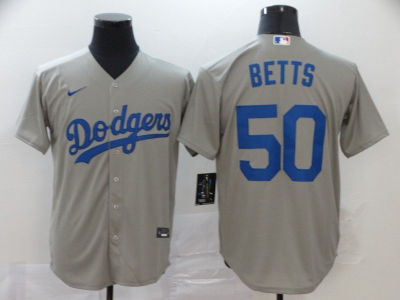 Mookie Betts Dodgers Gray Alternate Replica Jersey