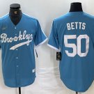 Mookie Betts Dodgers Light Blue Cooperstown Jersey