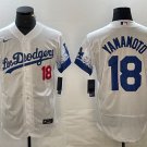 Yoshinobu Yamamoto Dodgers White City Connect Authentic Jersey