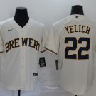 Christian Yelich Brewers Cream Alternate Replica Jersey