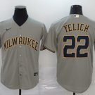 Christian Yelich Brewers Gray Road Replica Jersey
