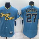 Willy Adames Brewers Powder Blue 2022 City Connect Authentic Jersey