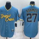 Willy Adames Brewers Powder Blue 2022 City Connect Replica Jersey