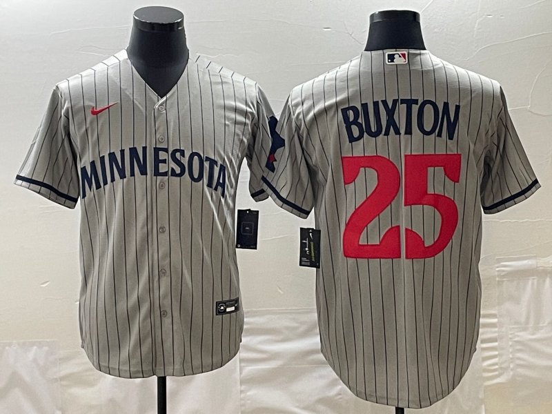 Byron Buxton Twins Gray Road Replica Jersey