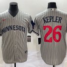 Max Kepler Twins Gray Road Replica Jersey