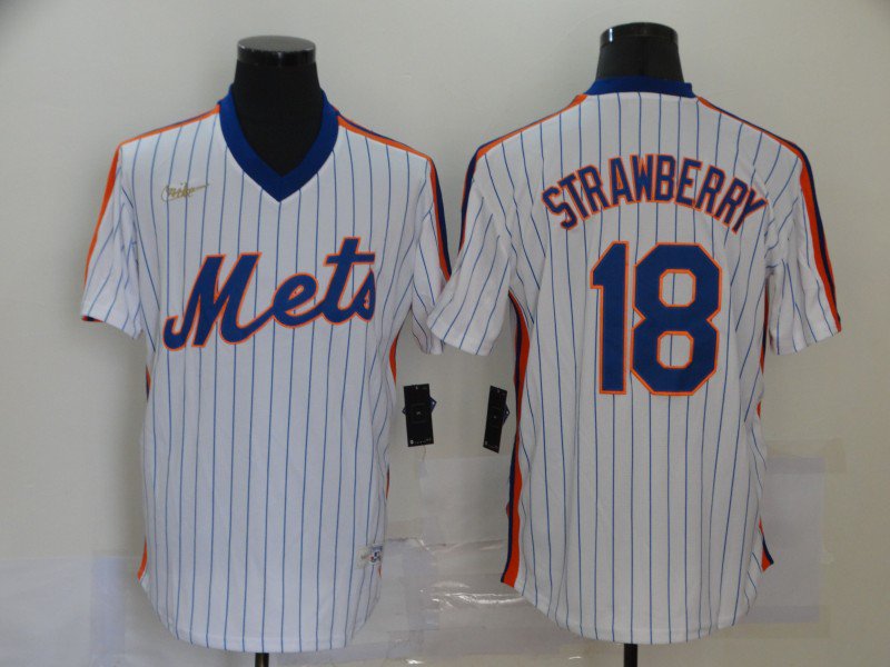 Darryl Strawberry Mets White Cooperstown Jersey