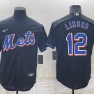 Francisco Lindor Mets Black Alternate Replica Jersey