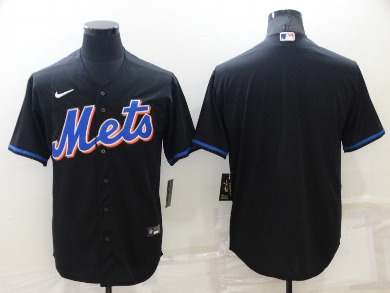 Team Mets Black Alternate Replica Jersey