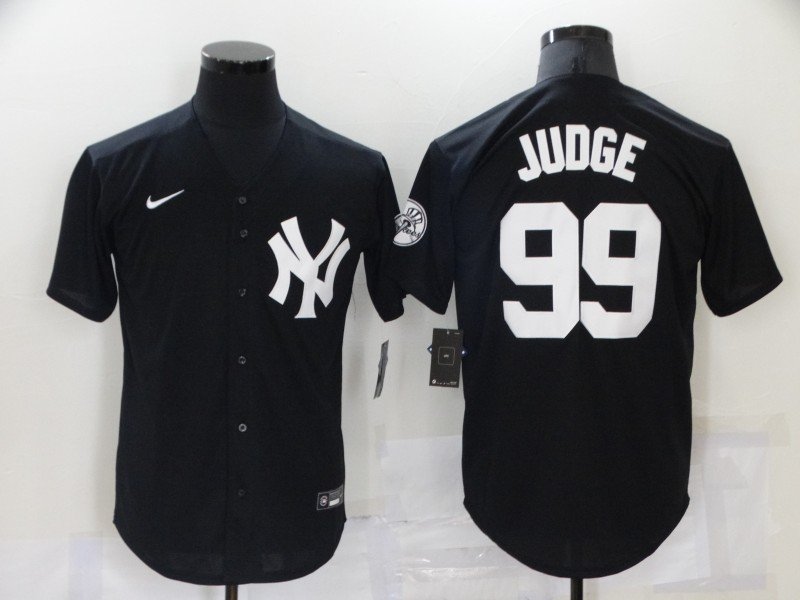 Aaron Judge Yankees Black White Replica Jersey