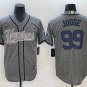 Aaron Judge Yankees Heather Grey Fashion Replica Jersey