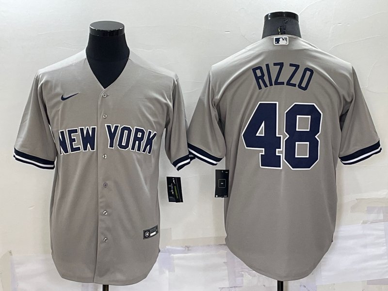 Anthony Rizzo Yankees Gray Road Replica Jersey