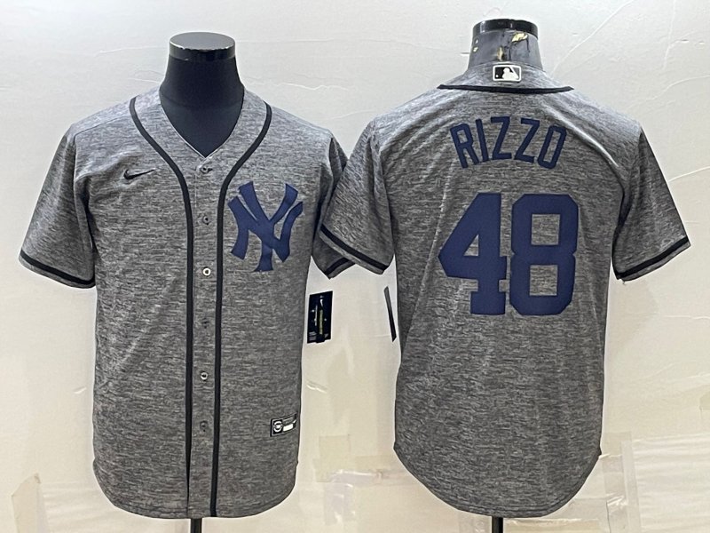 Anthony Rizzo Yankees Heather Grey Replica Jersey