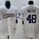 Anthony Rizzo Yankees White Stripes Fashion Replica Jersey