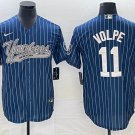 Anthony Volpe Yankees Navy Stripes Fashion Replica Jersey
