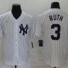 Babe Ruth Yankees White Cooperstown Jersey