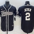 Derek Jeter Yankees Navy Fashion Replica Jersey